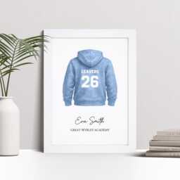 Personalised Leavers 2026 Hoody Print, School Leaving Gift, Custom Wall Art - thumbnail 1