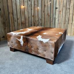Genuine Cowhide Ottoman - Handmade With A Hide Of Your Choice Free Shipping Fo - thumbnail 3