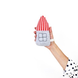 House Baby Rattle - Soft Knitted Newborn Toy Shower Gift - thumbnail 2