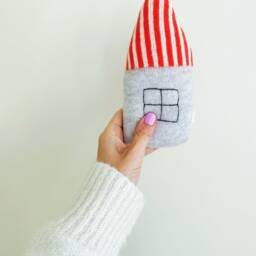 House Baby Rattle - Soft Knitted Newborn Toy Shower Gift - thumbnail 4