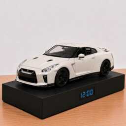 Nissan Gtr R35 Car Alarm Clock - Realistic Engine Sound, Handmade, Enthusiast Gift - thumbnail 4