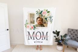 Christmas Blanket, First Gift, I Love You Mom, Personalized Mom Gift For Grandparent, Birthday Are So Loved - thumbnail 1