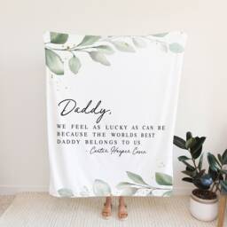 Personalized Christmas Gift For Dad, Grandparents Blanket From Daughter Or Son, Dad Present, Grandpa - thumbnail 2