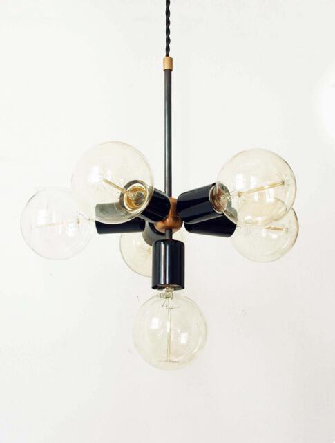 Chandelier Lamp Ceiling Pendant Modern Light Cluster Black Foyer Bar Lighting Living Room Edison Bulbs - image 1