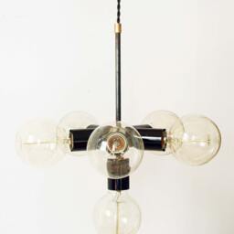 Chandelier Lamp Ceiling Pendant Modern Light Cluster Black Foyer Bar Lighting Living Room Edison Bulbs - thumbnail 2