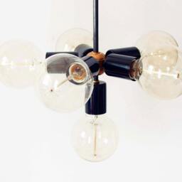Chandelier Lamp Ceiling Pendant Modern Light Cluster Black Foyer Bar Lighting Living Room Edison Bulbs - thumbnail 3