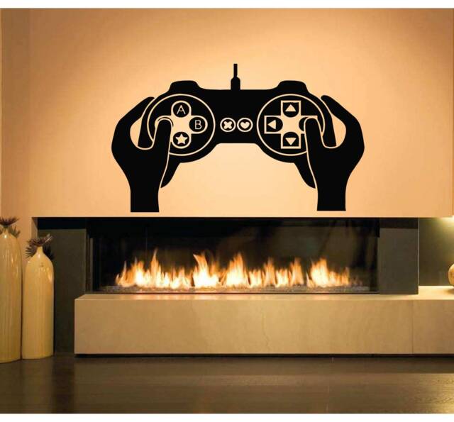 Gamer Wall Decal Video Game Controller, Boys Bedroom Decor 1450 - image 1