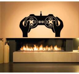 Gamer Wall Decal Video Game Controller, Boys Bedroom Decor 1450 - thumbnail 1