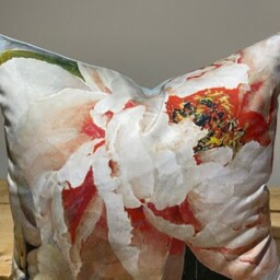 Designers Guild Fabric, Cushion Cover Peonia Grande Zinc, Floral Cottonpillow - thumbnail 2
