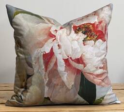 Designers Guild Fabric, Cushion Cover Peonia Grande Zinc, Floral Cottonpillow - thumbnail 1
