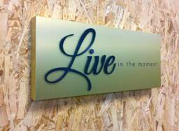 Wall Art Hard Canvas Print With 3D Letters - Live in The Moment - thumbnail 1