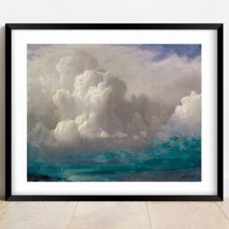 Albert Bierstadt Seascape Art Print Storm Clouds Vintage Poster - thumbnail 2