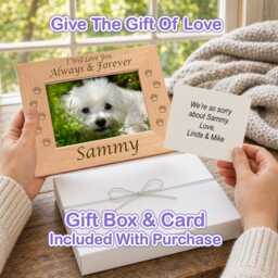 Pet Memorial Personalized Dog Gifts Custom Wooden Photo Frame Keepsake - thumbnail 2
