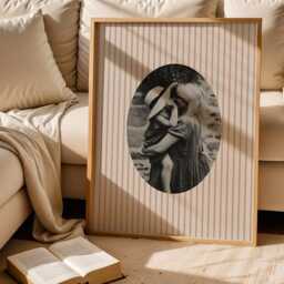 Custom Striped Photo Print Wall Art Your Own Personalised Gift Home Decor Customisable Gift, Personalised Photo Frame Gift - thumbnail 2