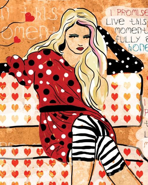 I Promise, Empowerment, Gift For Bestie, Strong Women, Fashion Print, Art, Fashionista, Women Moving, Change - image 1