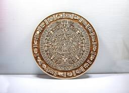 Laser Cut Mayan Calendar - Aztec Sun Stone Wooden Wall Art - thumbnail 1