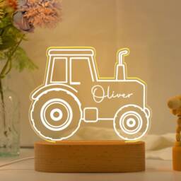 Excavator Night Light, Personalised Digger Light, Toddler Light, Children's Bedside Light, Digger Light, Kids Bedrooms - thumbnail 2