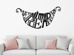 Alice in Wonderland Vinyl Sticker Wall Decals Quote Were All Mad Here Nursery Home Decor Art Baby Room Murals Ms530