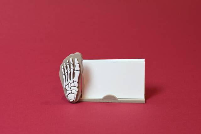 Hand Painted Foot Business Card Holder, Podiatry Gift - image 1