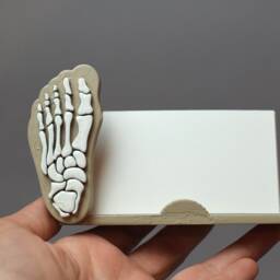 Hand Painted Foot Business Card Holder, Podiatry Gift - thumbnail 3