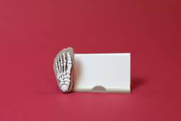Hand Painted Foot Business Card Holder, Podiatry Gift - thumbnail 1