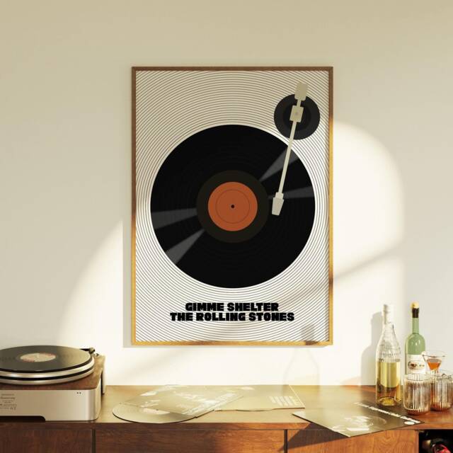 Custom Vinyl Print - Music Poster Record Wall Art A5 A4 A3 Song Personalised Retro Decor Gift Wedding Anniversary - image 1