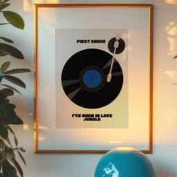 Custom Vinyl Print - Music Poster Record Wall Art A5 A4 A3 Song Personalised Retro Decor Gift Wedding Anniversary - thumbnail 2