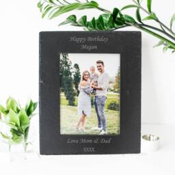 Personalised Slate Photo Frame Engraved Family Picture Frame