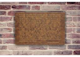 Rustic Inspirational Wall Art Theodore Roosevelt Man in The Arena Speech Decor Laser Engraved Motivational Quote For Office