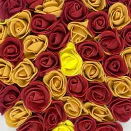 Rose Flower Heart Wall Decor Handmade Valentine's Day Mantelpiece Artwork - thumbnail 4