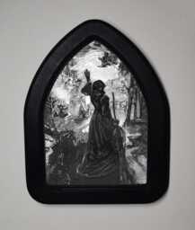 Halloween Black Gothic Arch Wooden Framed Picture, Douglas Scottish, Witches Of Delnabo, Print, Witchy Wall Hanging - thumbnail 1