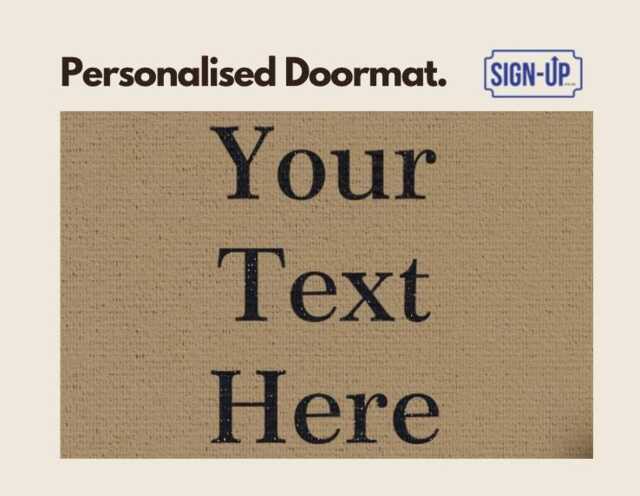 Personalised Custom Doormat - Cozy Coir Welcome Mat Doormat Any Text - image 1