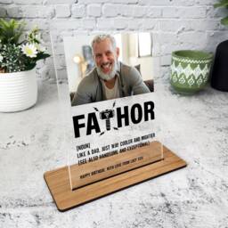 Birthday Gift Fathoor Thor Photo Frame Personalised Acrylic Plaque - Gift, Custom - thumbnail 1