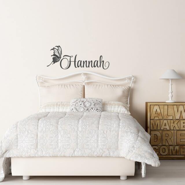 Butterfly Name Vinyl Wall Decal - Girls Nursery Decor Ww57 - image 1