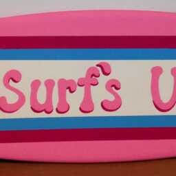 4F Wood Surfboard Wall Art Decor Beach House Sign Replica Hand-Painted Personalized - thumbnail 4