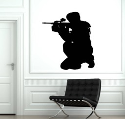 Wall Vinyl Decal Player Shooter Paintball Extreme Sport Decoration - #2467Dn - thumbnail 1
