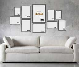 "Grey 10 Piece Multi Picture Frame - Photo Collage Wall Art Hanging Table Set Frames Comes With 10x8""/8x6"" 7x5""/ 6x4" - thumbnail 1