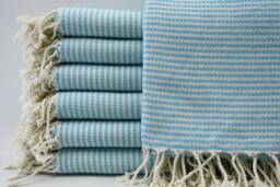 "Cotton Towel, Turquoise Peshtemal, Turkish Towel, 40""x70"