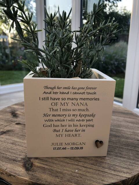Memorial Daughter Flower/Plant Pot Personalised Bereavement in Memory Of A Loved One ~ Son Or Daughter Loss Child Any Name - image 1