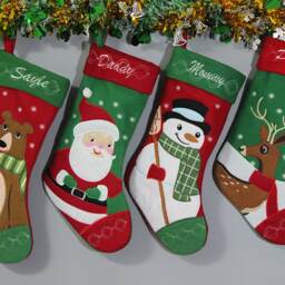 On Sales Personalized Christmas Stocking Holidays Decoration Snowman Monogram Stockings Ornaments/4 Styles - thumbnail 2