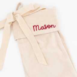 Personalized Velvet Christmas Stocking - Custom Embroidered Name - thumbnail 3