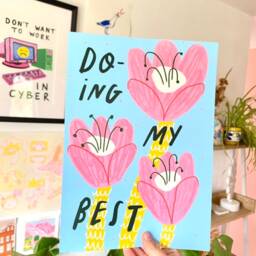 Positive Affirmation Art Print Floral Wall Decor, Northern Irish Design - thumbnail 3