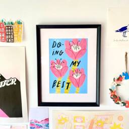 Positive Affirmation Art Print Floral Wall Decor, Northern Irish Design - thumbnail 2