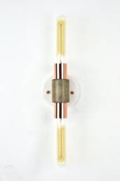 Modern Wood Double Wall Sconce - Custom Finishes Two Light Fixture Horizontal Or Vertical Lighting Design Plug Hardwired - thumbnail 3