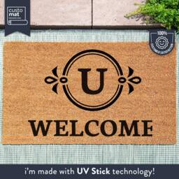 Doormat Personalized - Monogram Welcome Mat Coir Door Custom Wedding Closing Housewarming Gift - thumbnail 1