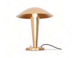 Art Deco Table Lamp Reading Desk Light Bauhaus 30's Germany Deco Uno Modern Vintage Brass Mushroom Bedroom Hall Bar Pub