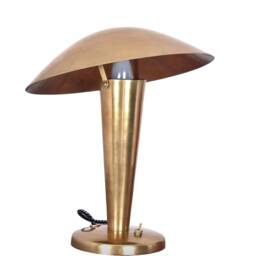 Art Deco Table Lamp Reading Desk Light Bauhaus 30's Germany Deco Uno Modern Vintage Brass Mushroom Bedroom Hall Bar Pub - thumbnail 4
