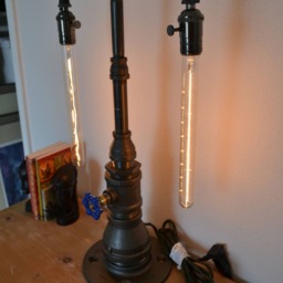 steampunk Twin Long Bulb Table Lamp - thumbnail 3