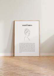 She Is Sagittarius Print, Horoscope Zodiac Astrology Star Sign Art, Poster, Gift - thumbnail 1