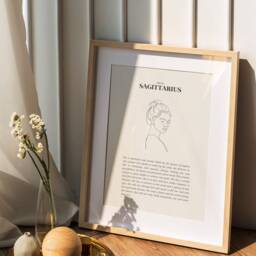 She Is Sagittarius Print, Horoscope Zodiac Astrology Star Sign Art, Poster, Gift - thumbnail 3